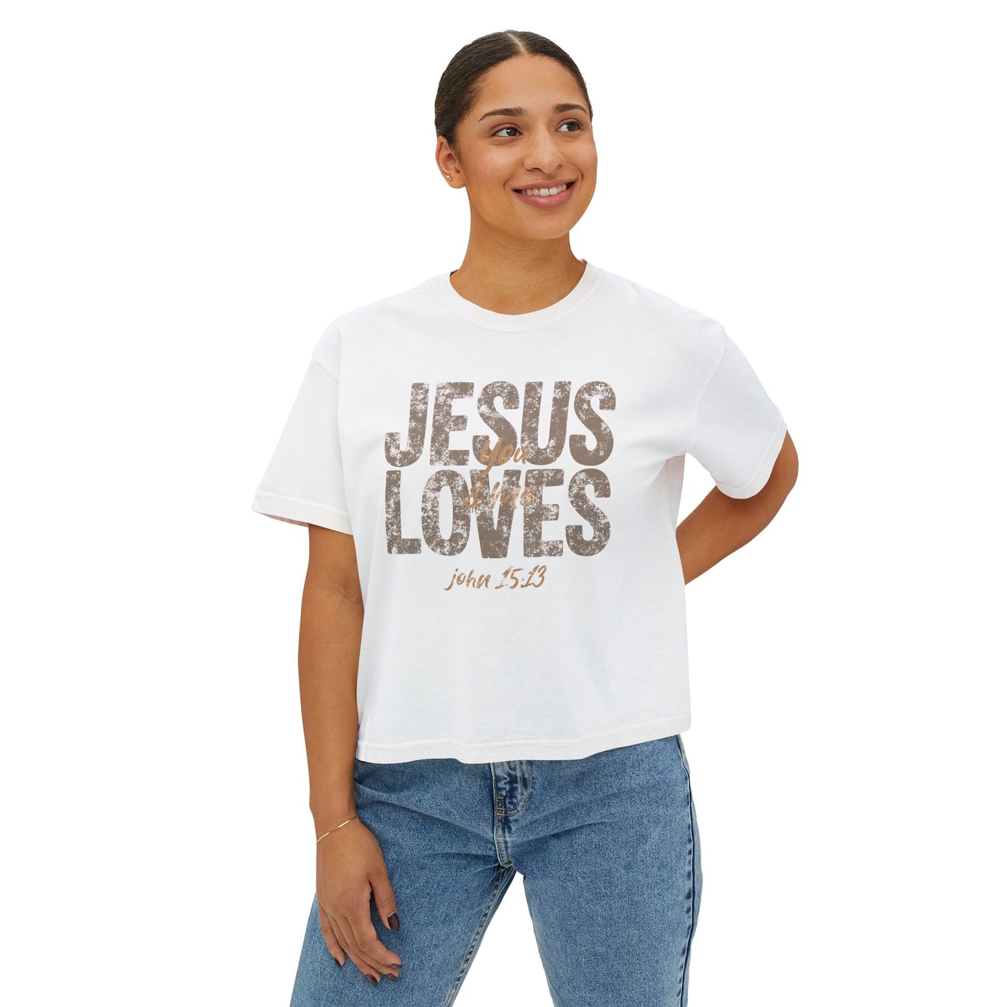 "Jesus Loves You & Me" boxy tee