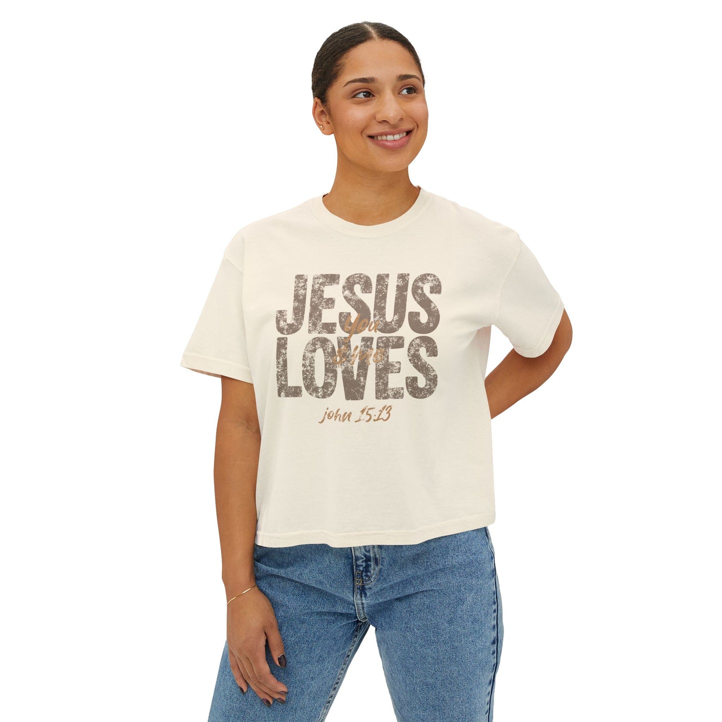 "Jesus Loves You & Me" boxy tee