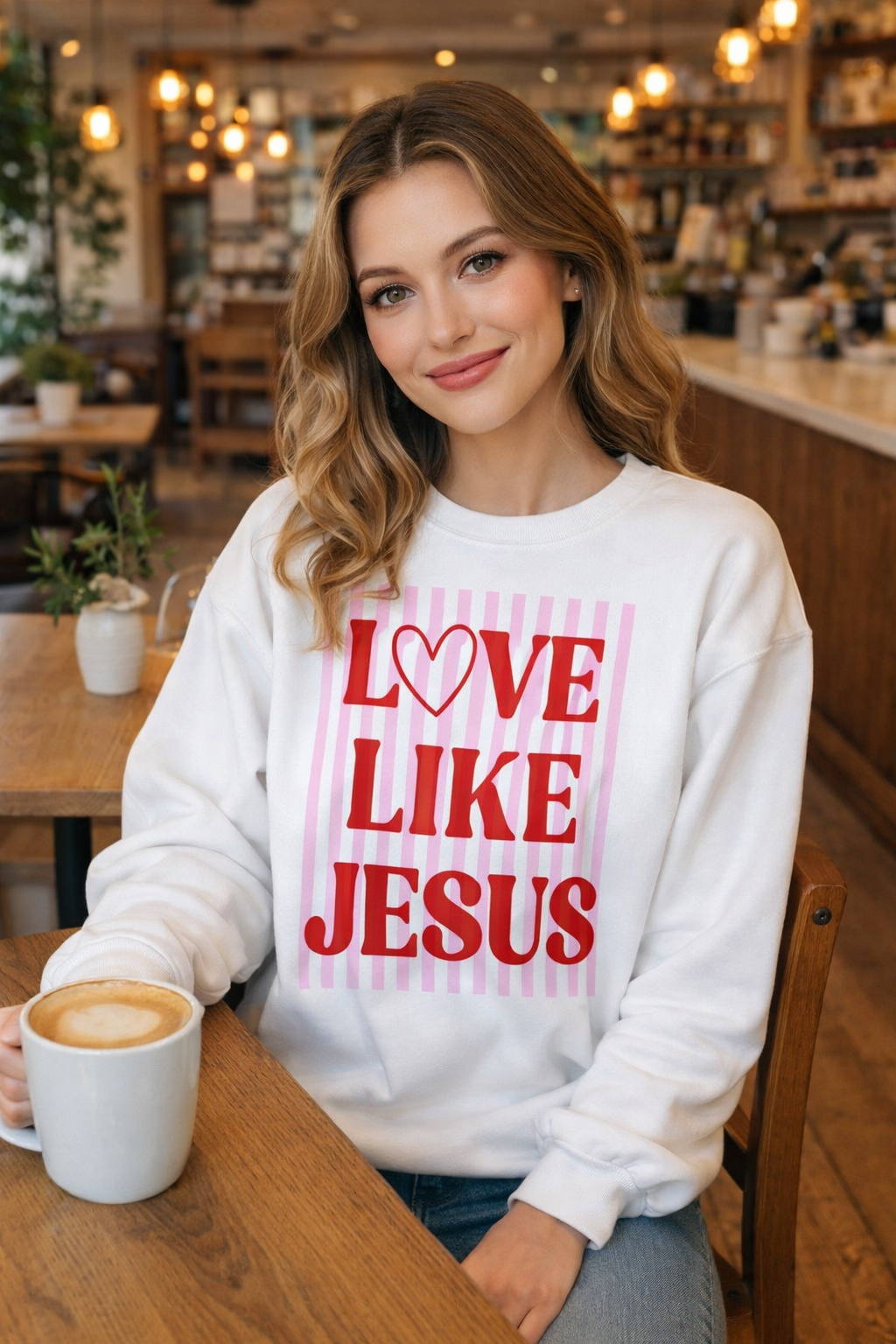 Love Like Jesus Sweatshirt | Christian Faith Graphic Crewneck
